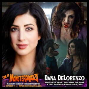 Dana DeLorenzo Instagram - THE GHOSTBEATERS ARE BACK! *This Weekend* I’m reuniting with my Powerful V @realraysantiago and El Jefe himself, Bruce Campbell @shemp_malone @monsterpaloozaofficial ! Since it’s a rare Ghostbeaters reunion and Halloween season, I’ll have a surprise prop and item from Kelly’s wardrobe for pics at my table! Dontcha just love a good surprise? 😈
Ashy Slashy (felt f⚓️ck!) will also be in tow avail for all pics 

🚨TRIO photo op is almost sold out!
👊DUO photo ops now available   Solo photo ops

SON OF MONSTERPALOOZA
OCTOBER 11-13th
Marriott Burbank Convention Center
https://www.monsterpalooza.com/guests

#AshVsEvilDead #evildead #EvilDeadTheGame #brucecampbell #ghostbeaters #horrorjunkie #horrorfanatic #horrorcon #monsterpalooza #sonofmonsterpalooza #thisweekend #Halloween #horror #craigferguson #beth #cbsexec #ashyslashy #kelly #pablo #ash #retrorealms