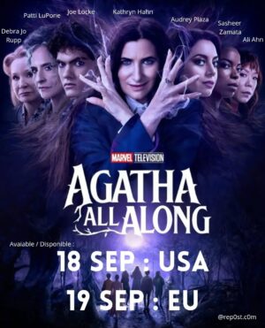 Debra Jo Rupp Instagram - The new AGATHA ALL ALONG series is available tomorrow in the USA and Canada, and the day after tomorrow in Europe !
The first season consists of 9 episodes broadcast between 18 September and 30 October! The first 2 episodes arrive tomorrow on Disney  !

#agathaallalong @motherhahn