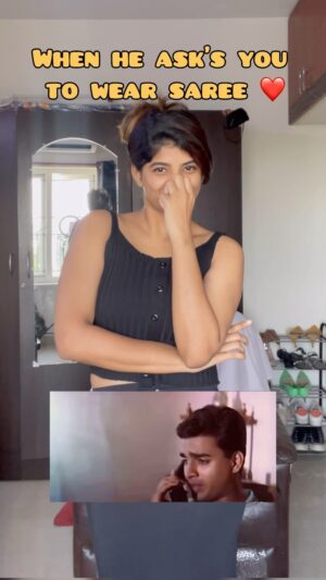 Dipshi Blessy Instagram - When he tells “saree kattitu vaaa”….
.
.
.
.
.