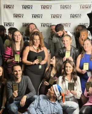 Eva Ariel Binder Instagram - I am grateful to have my short film @itwasonlyyoufilm showcased and nominated for two awards in the @tbuffofficial 
It was so heartwarming to share this story with such incredible film makers! I had a wonderful experience:) 

@itwasonlyyoufilm @mark.binder @maxproductionteam @hugo_willl @pallasmanagementgroup @imncreative @riomangini @annmangini @visionaryfire @playhousewestla @ncg_cinemas