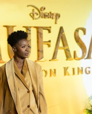 Folake Olowofoyeku Instagram - Every single moment of this journey has been pure JOY! “Mufasa: The Lion King”, is more than a dream come true; it’s a blessing I’ll cherish forever. 💫

Also, a historic moment as my character #Amara, the albino lion villain with blue eyes, is the first-ever character in the “Lion King” franchise to speak with a Nigerian accent; a milestone I’m so proud to bring to life. Thank you, Disney, for welcoming me into this incredible family. My heart is full. 🦁💙✨

Still pinching myself; hopping around the world for a movie I love so deeply feels like magic, and being in London, a city that holds so many cherished childhood memories with my family, makes it all the more special. Grateful beyond words. 🙏🏾🦁✨

#Mufasa #LionKing #Amara #FolakeOlowofoyeku 
#Naija