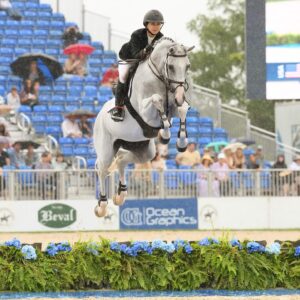 Georgina Bloomberg Instagram - Heading into another show week with this dream horse, and still beaming from her carrying me around our first 5* Grand Prix together, and my first one back as a mother of 2, with a clear jumping round, top 10 finish, and closing out an amazing weekend at the @hamptonclassic. (📷: @kindmediallc)
