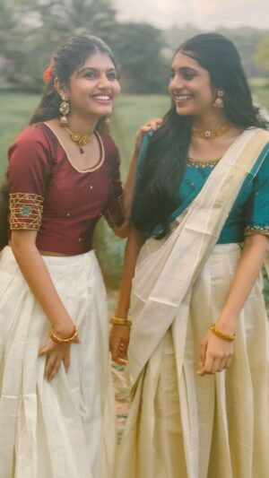 Gouri Gadhuzz Instagram - Kamaachi&meenachi😂❤️

Outfit: @ar_handlooms_kuthampully ✨
Mua: @makeover_by_archana 💄❣️
Jewel: @planetjewel 💫

#fyp #nivy #nivyynivedya