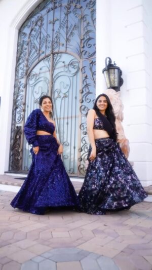 Iman Esmail Instagram - Rude Boy but in lenghas ✨👯‍♀️
ib: @parrisgoebel 
Imanvi’s outfit: @fashionbyrohini 
Eshh’s outfit: @holichicbymegha 
🎥: @redllama.media