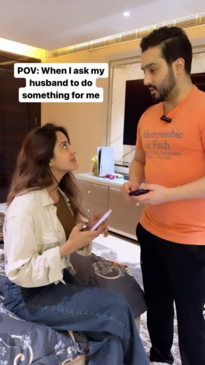 Insha Ghai Instagram - Why is he like this!! 
#bornoninstagram #feelitreelit #funnyreel #funnycouples #comedy #meme #couplevideos #couplegoals #couple #funny #comedyreels #funnyreels