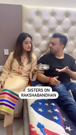 Insha Ghai Instagram - Just sister things!! 
#bornoninstagram #feelitreelit #funnyreel #funnyvideos #rakshabandhan #rakhi #rakhi2024 #siblings