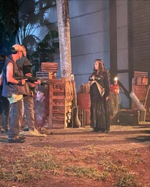 Jenna Leigh Green Instagram - Behind the scenes shots from Decade of the Dead! What a crazy ride this was, shot all on location on the stunning island of Oahu, Hawaii! Available to stream NOW on @appletv.