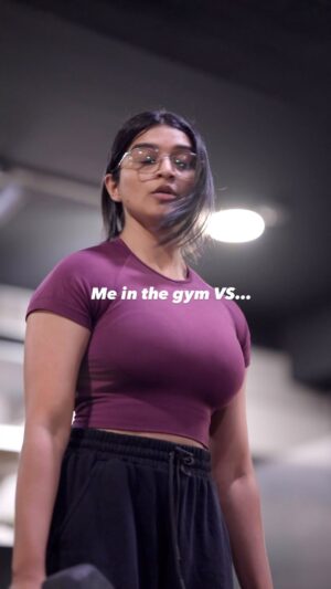 Kaviya Ravichandran Instagram - I’m just a girl 🎀

Credits : @annabel.lucinda 

#gym #fit #workout
