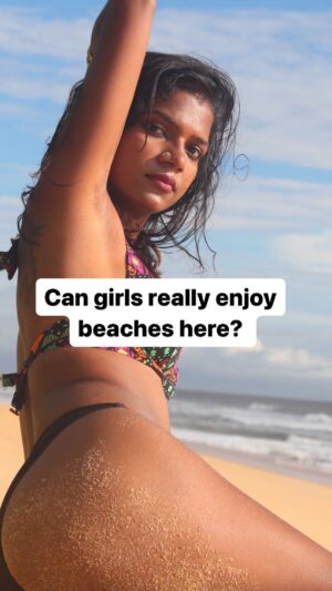 Khyati Shree Instagram - Police stopped me at the beach #karnataka #karnatakatourism #udupi #udupidiaries #udupitourism
