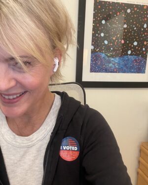 Marguerite MacIntyre Instagram - Most precious accessory!! #vote ❤️