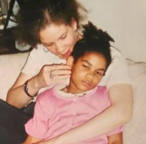 Michaela Angela Davis Instagram - Today she is 34 years old. She is a mother herself. She is still. The ice cream cone. She is the cornrows. The silver painted fingernails. She still is. The person I want to be around the most. She is, still the one who brings me to the most realness   fun in the world, in myself. Happy Birthday @glittergrowsinbrooklyn ..trust , this kind of love never grows old. #DopeDaughter4L #DopeMother2