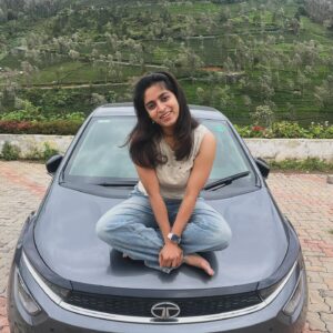 Mithra Kasthurirangan Instagram - First pic with my most trusted companion ❤️. I love spending quality time with my car ❤️. It’s made me feel so independent and confident lately 🤩❤️. Learning to drive is one of the best decisions I’ve ever made, and I hope every woman gets to experience this joy ❤️.”