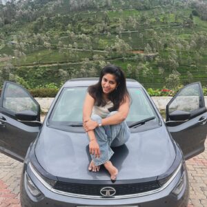 Mithra Kasthurirangan Instagram - First pic with my most trusted companion ❤️. I love spending quality time with my car ❤️. It’s made me feel so independent and confident lately 🤩❤️. Learning to drive is one of the best decisions I’ve ever made, and I hope every woman gets to experience this joy ❤️.”