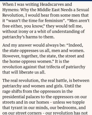 Mona Eltahawy Instagram - I wrote this for The Guardian, with love and solid for all our revolutions and freedom struggles 💜✊🏽❤️