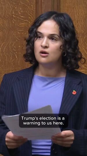Nadia Whittome Instagram - Trump’s win is a warning: if people don’t feel real change, the populist right gains. 

While I welcome my party’s first Budget, I worry it doesn’t go far enough.

Let’s build on the good work our government has started and tackle Britain’s obscene inequality head on.