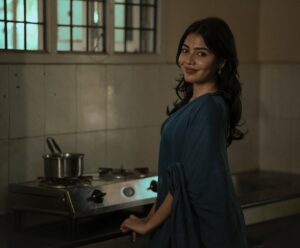 Nandhithaa Instagram - That’s definitely a Hot-tea ☕️ 

📷 - @flaws_by_akash 

#saree #tamilsong #tamilbgm #traditional #fyp