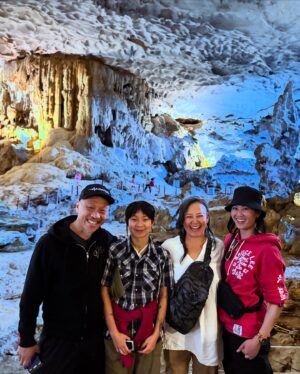 Olivia Cheng Instagram - Father Jun & Ah Toy tour Hanoi - Ha Long Bay - Ninh Bay - and an eccentric resort and artist compound somewhere in the middle of all that - big thanks to @perryyungofficial @mauranguyendonohue @sasamaiyingyung for letting me tag along on a portion of their family trip through Vietnam 🇻🇳