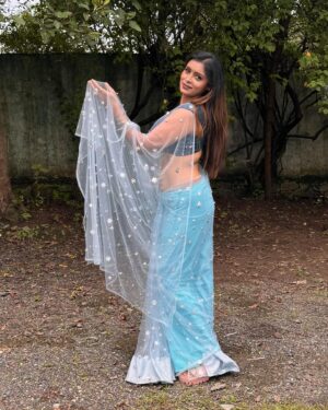 Priyanka Chaurasia Instagram - Glowing IN Glamorous BLUE🩵💙
##blue #love #nature #photography #sky #art #green #red #instagood #beautiful #sea #photooftheday #summer #white #black #instagram #beach #travel #photo #like #clouds #fashion #sun #picoftheday #sunset #follow #beauty #water #piikuuuu