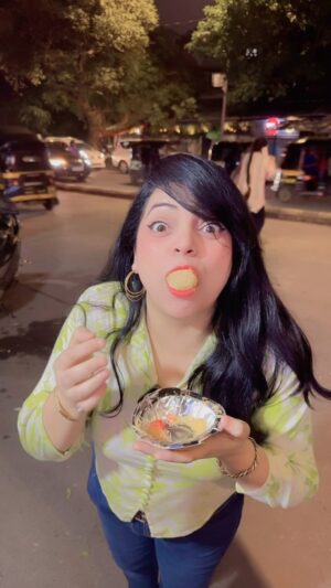 Priyanka Tiwari Instagram - Pani Puri & Me are like ???? 
.
#food #panipuri #foodporn #fyp #reelitfeelit