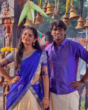 RK Dhanusha Instagram - Sasi Kumar 💙 Nikitha 🥰 
@disneyplushotstartamil @globalvillagers 

#kkk #kanakanumkalangal