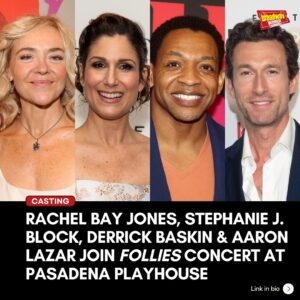 Rachel Bay Jones Instagram - @pasadenaplayhouse has announced a star-studded cast for Follies in Concert, including @rachelbayjones, @stephaniejblock, @derrick.baskin, and Aaron Lazar!