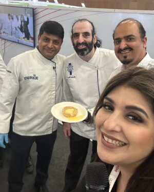 Rakhee Vaswani Instagram - Day 1 at @sialindia was a blast!😍 Masterclasses by Chef @chefajaychopra @sambhavijoshi & @ashish_1450  showcasing incredible flavors and techniques🫶🏻Met the Ambassador and Vice Minister of Estonia, and explored 10 unique Estonian products. What a day! 😍

@visitestonia @estinindia @estonianworld @team.estonia 

(SIAL India, Day 1, Masterclass, Chef Ajay Chopra, Chef Sambhavi, Estonian products, Ambassador, Vice Minister of Estonia, Chef Ashish, Moong Dal Halwa Crumble, Unox oven, flavors, techniques)

#chefrakheevaswani #SIALIndia #Day1 #Masterclass #ChefAjayChopra #ChefSambhavi #EstonianFlavors #EstonianProducts #Ambassador #ViceMinister #ChefAshish #MoongDalHalwaCrumble #UnoxOven #CulinaryExcellence #FoodInnovation #gastronomy