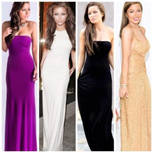 Rebecca Grant Instagram - Picking out #oscar #gowns for the #redcarpet I’m hosting is #serious #business! Maybe you can help, #comment below what #look and #hair you like #best on me: 
A) #glamorous 
B) #knockout #bighair C)#elegant #natural D)#alluring #charming 
All #dresses are #rebeccagrant #designs and can be #custom #ordered through my #website Rebeccagrant.com or #dm #ootd #fashion #life #lifestyle 👠😍