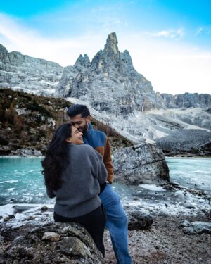 Rebecca Roy Instagram - Conquering Lago di Sorapis was more than just a hike; it was a journey that pushed our limits and rewarded us with pure magic. 

The frozen lake at the summit took our breath away, filling us with a rush of accomplishment that made every challenging step worth it. As the sun set and darkness enveloped the trail, the quiet wilderness gave way to a sky full of stars, guiding us back. 

This adventure wasn’t just about reaching the top—it was about embracing every moment of the climb. Truly a hike we’ll never forget.

📍Lago di Sorapis 
Travel by @gtholidays.in 

#chennaiinfluencer #coupletravel #aroundtheworld #adventurecouple #dolomites #italy #hike #indianblogger #mountains #travelinspiration #travelinfluencer