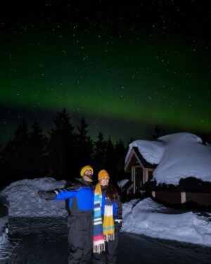 Rebecca Roy Instagram - Lapland, Finland, is a destination we’d return to in a heartbeat. It was a truly magical trip—filled with stunning Northern Lights, thrilling husky rides, and serene snowy landscapes. 

Just thinking about it gives us goosebumps and floods us with unforgettable memories. A place like no other!

#travelphotography #coupleinfluencer #chennaiblogger #indianblogger #coupletravel #aroundtheworld #finland #lapland #winterdestination #snow