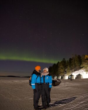 Rebecca Roy Instagram - Lapland, Finland, is a destination we’d return to in a heartbeat. It was a truly magical trip—filled with stunning Northern Lights, thrilling husky rides, and serene snowy landscapes. 

Just thinking about it gives us goosebumps and floods us with unforgettable memories. A place like no other!

#travelphotography #coupleinfluencer #chennaiblogger #indianblogger #coupletravel #aroundtheworld #finland #lapland #winterdestination #snow