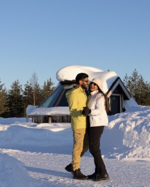 Rebecca Roy Instagram - Lapland, Finland, is a destination we’d return to in a heartbeat. It was a truly magical trip—filled with stunning Northern Lights, thrilling husky rides, and serene snowy landscapes. 

Just thinking about it gives us goosebumps and floods us with unforgettable memories. A place like no other!

#travelphotography #coupleinfluencer #chennaiblogger #indianblogger #coupletravel #aroundtheworld #finland #lapland #winterdestination #snow