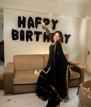 Riya Verma Instagram - Tadaaaa Its my Birthday 🥳 

It's been 7 month since I have moved to the city of dreams, So this Birthday I'm all alone, Away from family and friends. Work and distance might have kept me away from loved ones, but I'm making the most of this solo birthday celebration. It's a chance to reflect, recharge, and appreciate the incredible journey I'm on. Sending virtual hugs to all my Audience, family and friends who are with me in spirit today. Cheers to another year of growth and self-discovery! 🥂💫 #BirthdayVibes  #gratefulheart