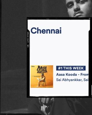 Sai Abhyankkar Instagram - #aasakooda is the number 1 track on Chennai, Bengaluru & Kochi for the week of 5th July to 11th July - @abhyankkar takes over @spotify Charts !! @spotifyindia