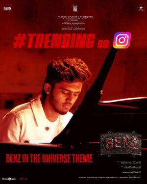 Sai Abhyankkar Instagram - #BenzInTheUniverseTheme is now electrifying on @instagram ⚡️🎹

#Benz 
An @abhyankkar musical 💥
Film by @bakkiyarajkannan 🎬

@actorlawrence sir @gsquadOffl @passionstudiosoffl_ @therouteofficial @lokesh.kanagaraj @jagadish_palanisamy #SudhanSundaram #ThinkMusic #TrendingOnInstagram