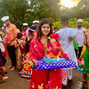 Sarika Salunkhe Instagram - Ganapati Bappa moraya 🙏❤️🌺🌸