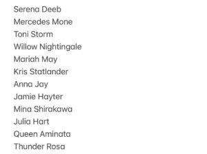 Serena Deeb Instagram - Would you guys like to see a Women’s Continental Classic? 

A little fantasy booking here... Someone suggested this list to me, and I think it’s a pretty great list! But there’s an endless amount of talent we have in the @aew women’s division who would be a great fit for it.

Which begs the question, who would you like to see in a Women’s Continental Classic?
