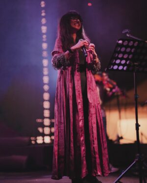 Shakthisree Gopalan Instagram - #Bangalore @blrhubba @kanthafestival - Thank you for an unforgettable night! ♥️✨
📷 : @_irshad_pklr_ 

TLDR : 
it was so special to perform in BLR after so many years and how - it was such an honor for us to be the closing act at @kanthafestival where so many incredible artists graced the stage including some of my all time fav @parvaazmusic who I missed because we were doing another show at @sabhablr - so many fond memories performing at clubs here in Blore with my band and to add this one to that box of memories is truly special. 

It’s been a long time dream for me to perform at festivals - I’ve been writing more music over the last few years and its scary to share them with other people because they are so personal - especially with a large audience it requires a whole lot of good juju and a knowing that I’m being seen and heard - thank you for holding space - for giving me the opportunity to share my independent music with you and for listening to the stories I shared. It means a lot to me. ♥️✨

And needless to say - huge thanks to my bandmates who are all insanely talented humans who I’m lucky to share the stage with - every single time - to witness the magic they add to songs I have written in times of distress and trouble - making it more beautiful than it ever was and to add little pieces of them and their magic and support me this way is just ♥️ @abijithmrao @tapassnaresh @napier_naveen @bhuvanesh_keys @christhejason @rithuvysakh @charanbee @srisan1213 @dyuti_i - thank you! ♥️

And of course it was ridiculously awesome to sing film songs with everyone - my heart was ready to explode when everyone started singing #VaayaEnVeera - @leon.james - we missed you on stage and off stage big time ♥️✨ #weareheretoentertain

To everyone who came out to watch us play our hearts out - Thank you! :) I look forward to seeing you again soon - I feel really bad that we were unable to organize a nice photo session or hang out properly - I would love to hear ideas from you on how we could organize this better! We’ve created a google form and I’d love to hear your suggestions - share your ideas with us at the form - link in bio!