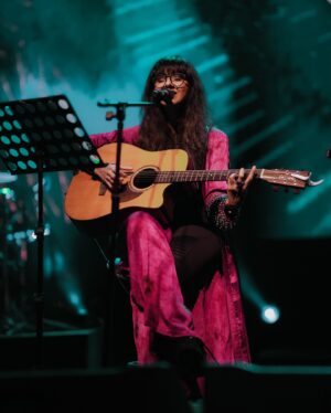 Shakthisree Gopalan Instagram - #Bangalore @blrhubba @kanthafestival - Thank you for an unforgettable night! ♥️✨
📷 : @_irshad_pklr_ 

TLDR : 
it was so special to perform in BLR after so many years and how - it was such an honor for us to be the closing act at @kanthafestival where so many incredible artists graced the stage including some of my all time fav @parvaazmusic who I missed because we were doing another show at @sabhablr - so many fond memories performing at clubs here in Blore with my band and to add this one to that box of memories is truly special. 

It’s been a long time dream for me to perform at festivals - I’ve been writing more music over the last few years and its scary to share them with other people because they are so personal - especially with a large audience it requires a whole lot of good juju and a knowing that I’m being seen and heard - thank you for holding space - for giving me the opportunity to share my independent music with you and for listening to the stories I shared. It means a lot to me. ♥️✨

And needless to say - huge thanks to my bandmates who are all insanely talented humans who I’m lucky to share the stage with - every single time - to witness the magic they add to songs I have written in times of distress and trouble - making it more beautiful than it ever was and to add little pieces of them and their magic and support me this way is just ♥️ @abijithmrao @tapassnaresh @napier_naveen @bhuvanesh_keys @christhejason @rithuvysakh @charanbee @srisan1213 @dyuti_i - thank you! ♥️

And of course it was ridiculously awesome to sing film songs with everyone - my heart was ready to explode when everyone started singing #VaayaEnVeera - @leon.james - we missed you on stage and off stage big time ♥️✨ #weareheretoentertain

To everyone who came out to watch us play our hearts out - Thank you! :) I look forward to seeing you again soon - I feel really bad that we were unable to organize a nice photo session or hang out properly - I would love to hear ideas from you on how we could organize this better! We’ve created a google form and I’d love to hear your suggestions - share your ideas with us at the form - link in bio!