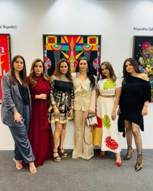 Shalini Passi Instagram - A memorable round-up from Art Mumbai 2024 @artmumbaiofficial ! Our booth at Arches 3 & 4 was buzzing with art lovers and collectors exploring the magic of embroidered art.

Creatively Embroidered by Milaaya Art Gallery by Gayatri Khanna @msgayatriks 
Presented by Shalini Passi’s @shalini.passi MASH @mash_india 
Curated by Dr. Arshiya Lokhandwala @lakeerenn
