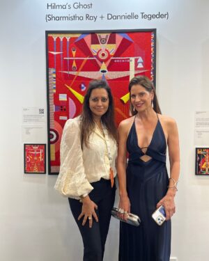 Shalini Passi Instagram - A memorable round-up from Art Mumbai 2024 @artmumbaiofficial ! Our booth at Arches 3 & 4 was buzzing with art lovers and collectors exploring the magic of embroidered art.

Creatively Embroidered by Milaaya Art Gallery by Gayatri Khanna @msgayatriks 
Presented by Shalini Passi’s @shalini.passi MASH @mash_india 
Curated by Dr. Arshiya Lokhandwala @lakeerenn