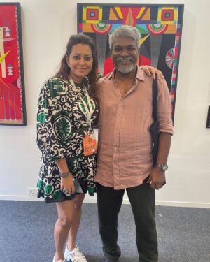 Shalini Passi Instagram - A memorable round-up from Art Mumbai 2024 @artmumbaiofficial ! Our booth at Arches 3 & 4 was buzzing with art lovers and collectors exploring the magic of embroidered art.

Creatively Embroidered by Milaaya Art Gallery by Gayatri Khanna @msgayatriks 
Presented by Shalini Passi’s @shalini.passi MASH @mash_india 
Curated by Dr. Arshiya Lokhandwala @lakeerenn
