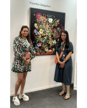 Shalini Passi Instagram - A memorable round-up from Art Mumbai 2024 @artmumbaiofficial ! Our booth at Arches 3 & 4 was buzzing with art lovers and collectors exploring the magic of embroidered art.

Creatively Embroidered by Milaaya Art Gallery by Gayatri Khanna @msgayatriks 
Presented by Shalini Passi’s @shalini.passi MASH @mash_india 
Curated by Dr. Arshiya Lokhandwala @lakeerenn