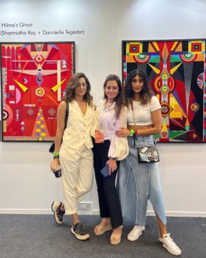 Shalini Passi Instagram - A memorable round-up from Art Mumbai 2024 @artmumbaiofficial ! Our booth at Arches 3 & 4 was buzzing with art lovers and collectors exploring the magic of embroidered art.

Creatively Embroidered by Milaaya Art Gallery by Gayatri Khanna @msgayatriks 
Presented by Shalini Passi’s @shalini.passi MASH @mash_india 
Curated by Dr. Arshiya Lokhandwala @lakeerenn