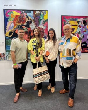 Shalini Passi Instagram - A memorable round-up from Art Mumbai 2024 @artmumbaiofficial ! Our booth at Arches 3 & 4 was buzzing with art lovers and collectors exploring the magic of embroidered art.

Creatively Embroidered by Milaaya Art Gallery by Gayatri Khanna @msgayatriks 
Presented by Shalini Passi’s @shalini.passi MASH @mash_india 
Curated by Dr. Arshiya Lokhandwala @lakeerenn