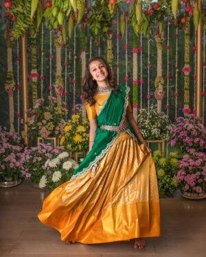 Sitara Ghattamaneni Instagram - happy ugadi everyone !!

Photography: @smaritavinnakota

Stylist: @nithishasriram

Jewellery: @hiyajewellers

Outfit: @samtaandshrutistudio

Decor: @radhika_tanguturu
@taamarataamara