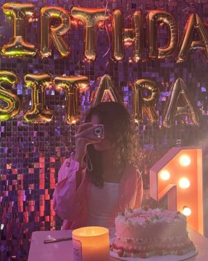Sitara Ghattamaneni Instagram - “11 baby!” 🫧🌷