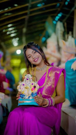 Sona Dey Instagram - Ganpati bappa mourya❤️

#ganpati #ganeshchaturthi