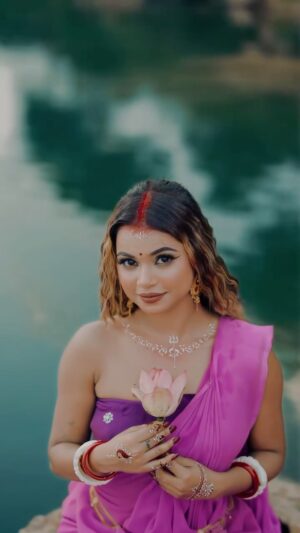 Sona Dey Instagram - শুভ মহালয়া 🪷

MUA - @priyanshu_makeup_artist.07 💄

#mahalaya #bengali #durgapuja #viral #reels