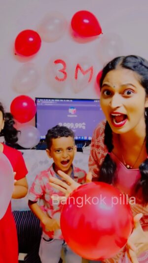 Sravani Varma Samanthapudi Instagram - My lovely 3M  family 😍thanks for your love and support🙏 #bangkokpilla #telugu #trending