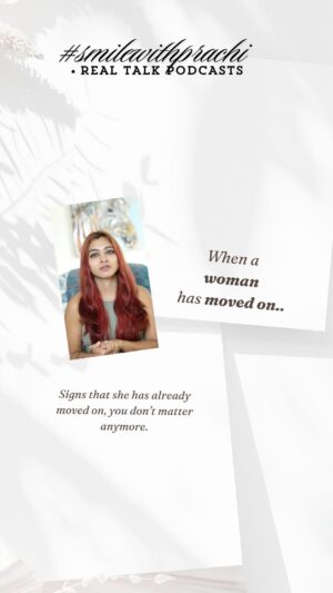 Superwowstyle Instagram - Signs she’s moved on…

A smart woman will only confront you if you matter to her.
If she wants to fix things with you.
If she wants to make it work. 

If she refuses to confront you, by simply playing it cool or acting like she didn’t notice or don’t understand, that means you don’t matter enough to her anymore. 

She considers you irrelevant now. 
The effort is not worth it.
Because she has already moved on. 

FYI: It’s not just women, applies to men too. Obviously. Smart people know when the drama is just not worth their precious time. 

#relationships #friendship #smartpeople #signsofintelligence #smartpeople #intelligence #humanpsychology #humanmind #humanmindset #reltionshipissues #indianinfluencer #indianinstagramers